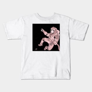 Astronaut in Pink Space Kids T-Shirt